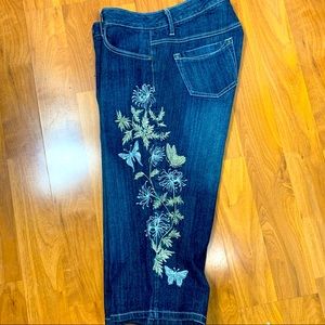 clamdigging / fourth-quarter embroidered jeans